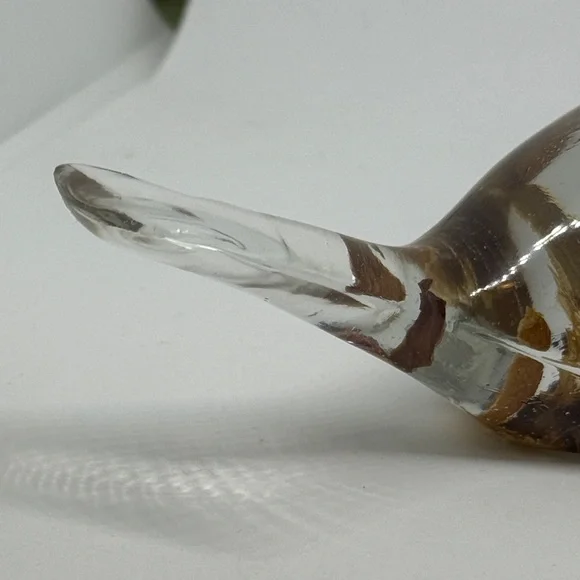 Unique Resin Elegant Bird Figurine - Brown and Clear - Picture 8 of 12